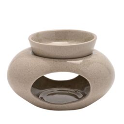 Hestia Pebble Shaped Wax Melt Burner in Beige - thumbnail 2
