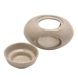 Hestia Pebble Shaped Wax Melt Burner in Beige - thumbnail 3