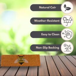Marco Paul Non Slip Door Mat Insert - Buzz Buzz in Beige - Size: 230 cm x 160 cm - thumbnail 4
