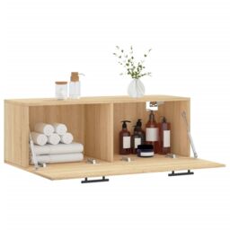 Berkfield Home Wall Cabinet Sonoma Oak 100x36.5x35 cm Engineered Wood in Brown - thumbnail 4