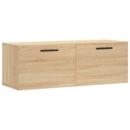 Berkfield Home Wall Cabinet Sonoma Oak 100x36.5x35 cm Engineered Wood in Brown - thumbnail 2