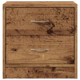 Berkfield Home Stylish Bedside Cabinet Old Wood 40x30x40 cm Engineered Wood in Brown - Size: 40 x 30 x 40 cm - thumbnail 4