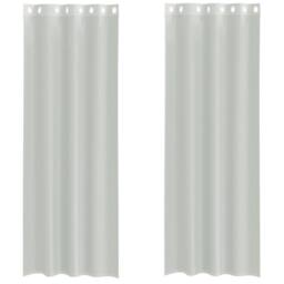 Berkfield Home Voile Curtains with Grommets 2 pcs Light Grey 140x260 cm - thumbnail 1