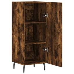 Berkfield Home Sideboard Smoked Oak 34.5x34x90 cm Engineered Wood in Brown - thumbnail 5