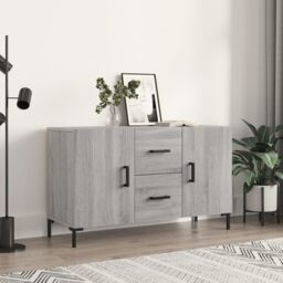 Berkfield Home Sideboard Grey Sonoma 100x36x60 cm Engineered Wood - Size: 100 x 36 x 60 cm