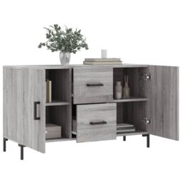 Berkfield Home Sideboard Grey Sonoma 100x36x60 cm Engineered Wood - Size: 100 x 36 x 60 cm - thumbnail 4