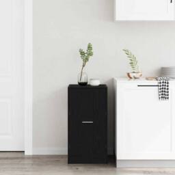 Berkfield Home Modern Apothecary Cabinet Black Oak 40x41x77, 5 cm Engineered Wood - thumbnail 4