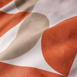 OHS Moroccan Abstract Microfibre Duvet Cover with Pillowcase Bedding Set in Burnt Orange - Size: Double - thumbnail 4