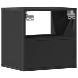 Berkfield Home Wall-mounted Bedside Cabinets 2 pcs Black 40x31x39.5 cm - thumbnail 8