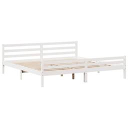 Berkfield Home Bed Frame with Headboard without Mattress White 200x200 cm - thumbnail 5