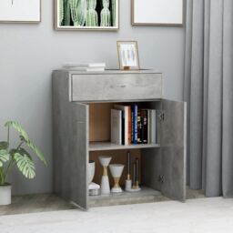 Berkfield Home Sideboard Concrete Grey 60x30x75 cm Engineered Wood - Size: 60 x 30 x 75 cm - thumbnail 3