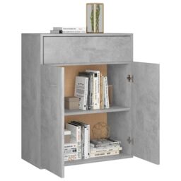Berkfield Home Sideboard Concrete Grey 60x30x75 cm Engineered Wood - Size: 60 x 30 x 75 cm - thumbnail 5