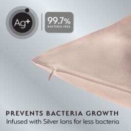 Silver Cloud Women's Silver Ion Infused Satin Pillowcase Caramel - 4 Pack in Metallic Gold - thumbnail 3