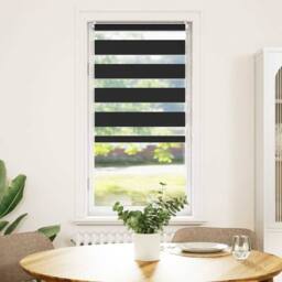 Berkfield Home Zebra Blind 40 x 100 cm Black - thumbnail 2