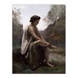 "Artery8 Camille Corot Eurydice Nursing a Serpent Bite Wall Art Print - Size: W12"" x H16""" - thumbnail 1