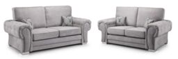 Snugg Furniture UK Limited (3+2 Seater) Chesterfield Verona Full Back Sofa Set in Grey - thumbnail 2