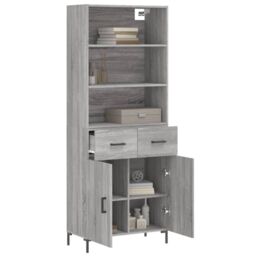Berkfield Home Highboard Grey Sonoma 69.5x34x180 cm Engineered Wood - thumbnail 3