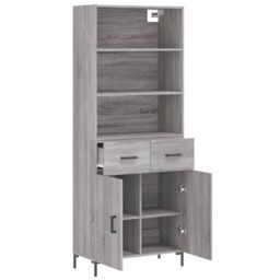 Berkfield Home Highboard Grey Sonoma 69.5x34x180 cm Engineered Wood - thumbnail 4