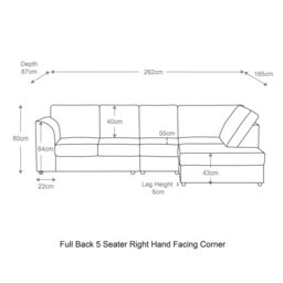 Furnishings For Less UK Crystal Crushed Velvet Large 5 Seater L Shaped Corner Sofa Right Hand Facing Full Back in Silver - thumbnail 4