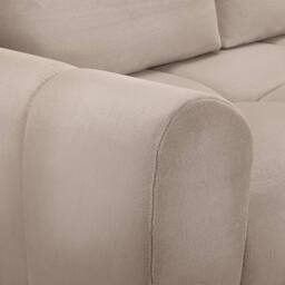 Furnishings For Less UK Zura Mocha Fabric Large 3 Seater L Shaped Universal Corner Sofa Bed in Beige - thumbnail 7