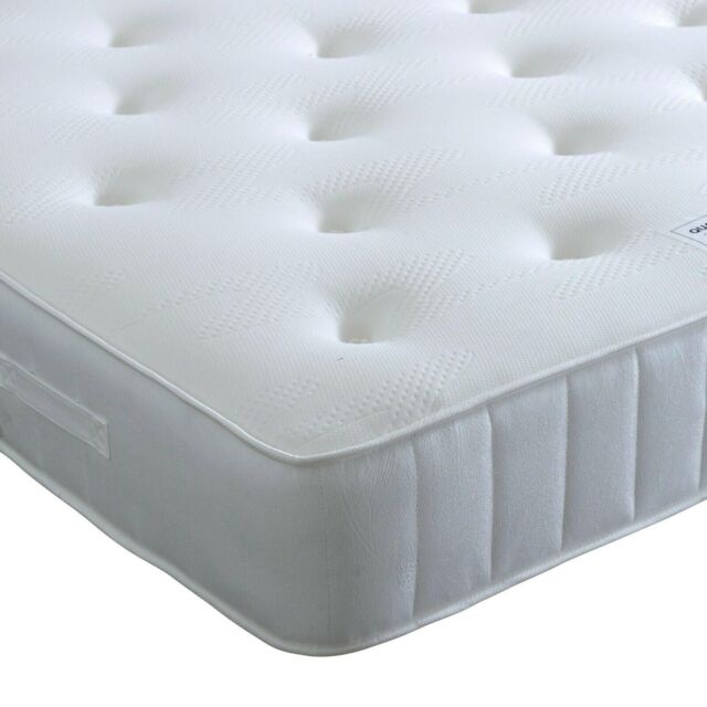 Bedmaster Quartz Pocket Sprung Memory Foam Mattress in White - Size: Small Double - image 1