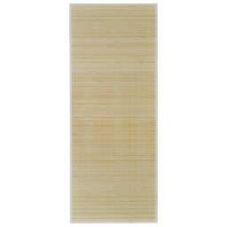 Berkfield Home Rectangular Natural Bamboo Rug 80 x 300 cm in Beige - Size: 100 cm diameter - thumbnail 3