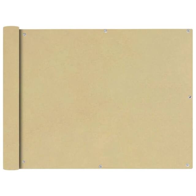 Berkfield Home Balcony Screen Oxford Fabric 90x600 cm Beige - image 1