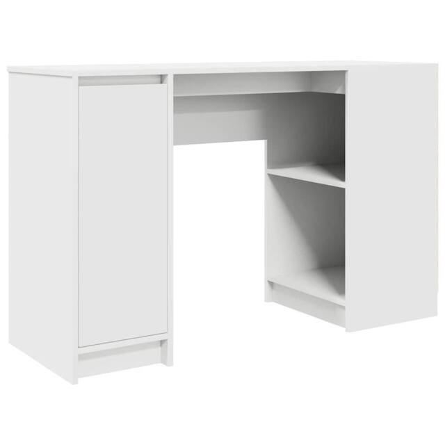 Berkfield Home Desk White 120x42x76 cm Engineered Wood - Size: 120 x 42 x 76 cm - image 1