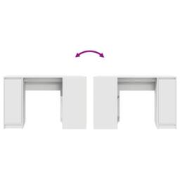 Berkfield Home Desk White 120x42x76 cm Engineered Wood - Size: 120 x 42 x 76 cm - thumbnail 9