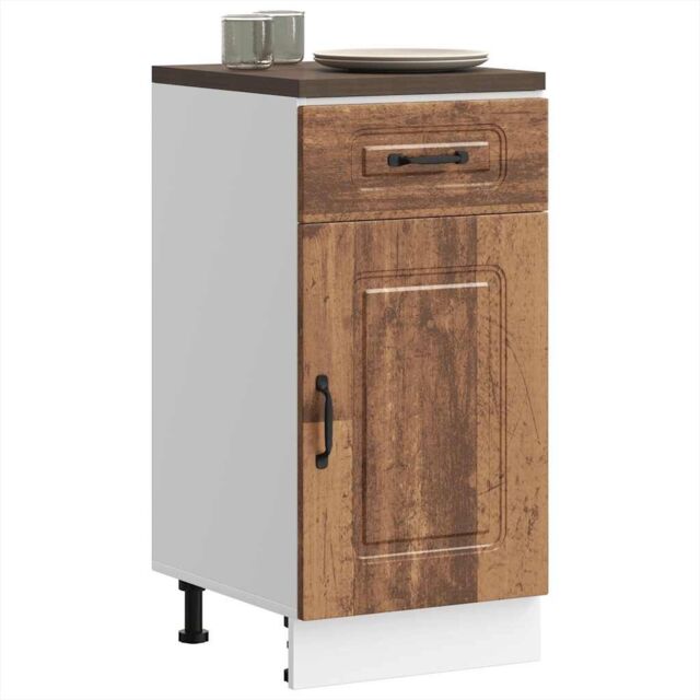 Berkfield Home Kitchen Base Cabinet Kalmar Old Wood Engineered Wood in Brown - image 1