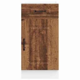 Berkfield Home Kitchen Base Cabinet Kalmar Old Wood Engineered Wood in Brown - thumbnail 4