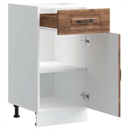 Berkfield Home Kitchen Base Cabinet Kalmar Old Wood Engineered Wood in Brown - thumbnail 5