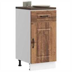 Berkfield Home Kitchen Base Cabinet Kalmar Old Wood Engineered Wood in Brown - thumbnail 1