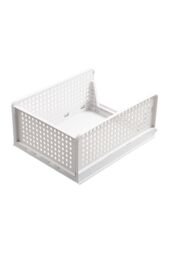 Living and Home 2Pcs Wardrobe Layered Trousers Clothes Storage Box Partition Classification Basket in Off-White - thumbnail 5