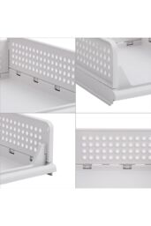 Living and Home 2Pcs Wardrobe Layered Trousers Clothes Storage Box Partition Classification Basket in Off-White - thumbnail 6