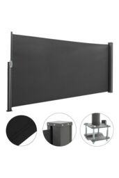 Garden Sanctuary Outdoor Retractable Side Awning Balcony Sunshade Blind in Dark Grey - Size: Medium - thumbnail 5