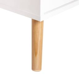 Wyld and Coco Scandi 6-Drawer Chest White with Oak Legs - thumbnail 8