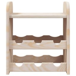 Berkfield Home Wine Rack with Top Board 33x25x37 cm Solid Wood Pine in Brown - Size: 33 x 25 x 37 cm - thumbnail 5