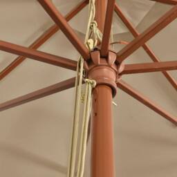 Berkfield Home Garden Parasol with Wooden Pole Taupe 400x273 cm in Beige - thumbnail 6