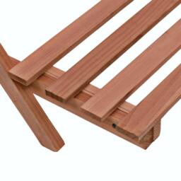 Berkfield Home Decorative 3-Tier Plant Stand Cedar Wood 48x45x40 cm in Brown - Size: 48 x 45 x 40 cm - thumbnail 5