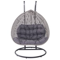 Artemis Home Oakley Double Swing Egg Pod Chair in Dark Grey - thumbnail 7
