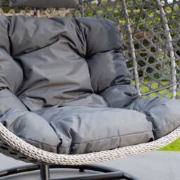 Artemis Home Oakley Double Swing Egg Pod Chair in Dark Grey - thumbnail 3