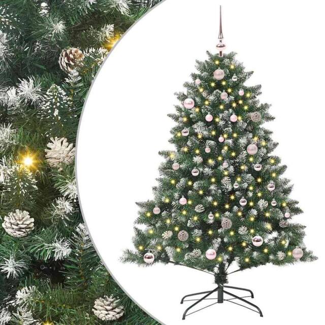 Berkfield Home Artificial Christmas Tree with Stand Green 105 x 105 x 150 cm - image 1