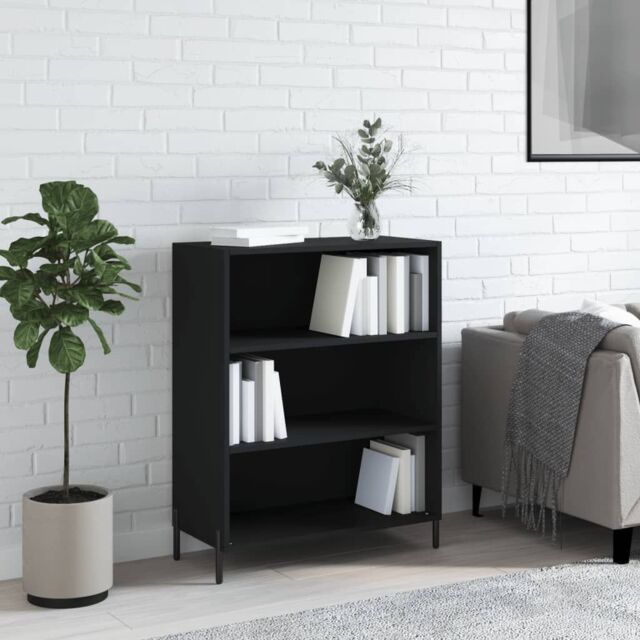 Berkfield Home Shelf Cabinet Black 69.5x32.5x90 cm Engineered Wood - image 1
