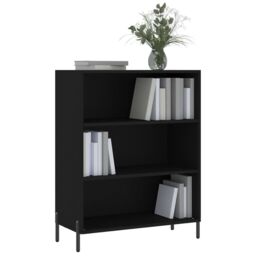 Berkfield Home Shelf Cabinet Black 69.5x32.5x90 cm Engineered Wood - thumbnail 3