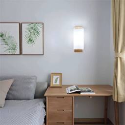 Nordara Indoor Wooden Wall Light Brown E27 Socket Wall Lamp - thumbnail 5