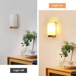 Nordara Indoor Wooden Wall Light Brown E27 Socket Wall Lamp - thumbnail 3