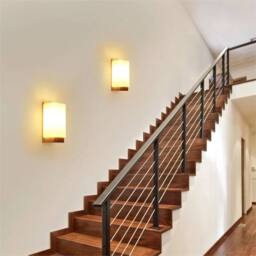 Nordara Indoor Wooden Wall Light Brown E27 Socket Wall Lamp - thumbnail 6