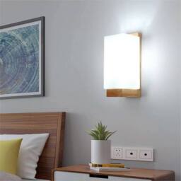 Nordara Indoor Wooden Wall Light Brown E27 Socket Wall Lamp - thumbnail 4
