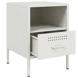 Berkfield Home Sturdy Bedside Cabinets 2 pcs White 36x39x50.5 cm Steel - thumbnail 9